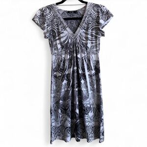 Y2K Black and White Mini Dress Size Small!